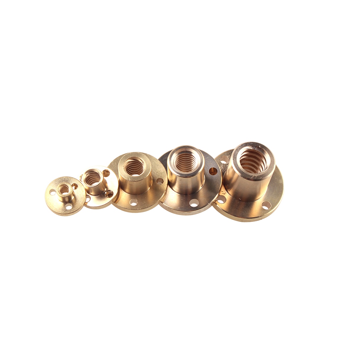 Tuerca de tornillo de plomo T5 T6 T16 T20 1mm/2mm de plomo 1mm/2mm/4mm tuerca de tornillo de plomo de latón para piezas CNC accesorios de impresora 3D
