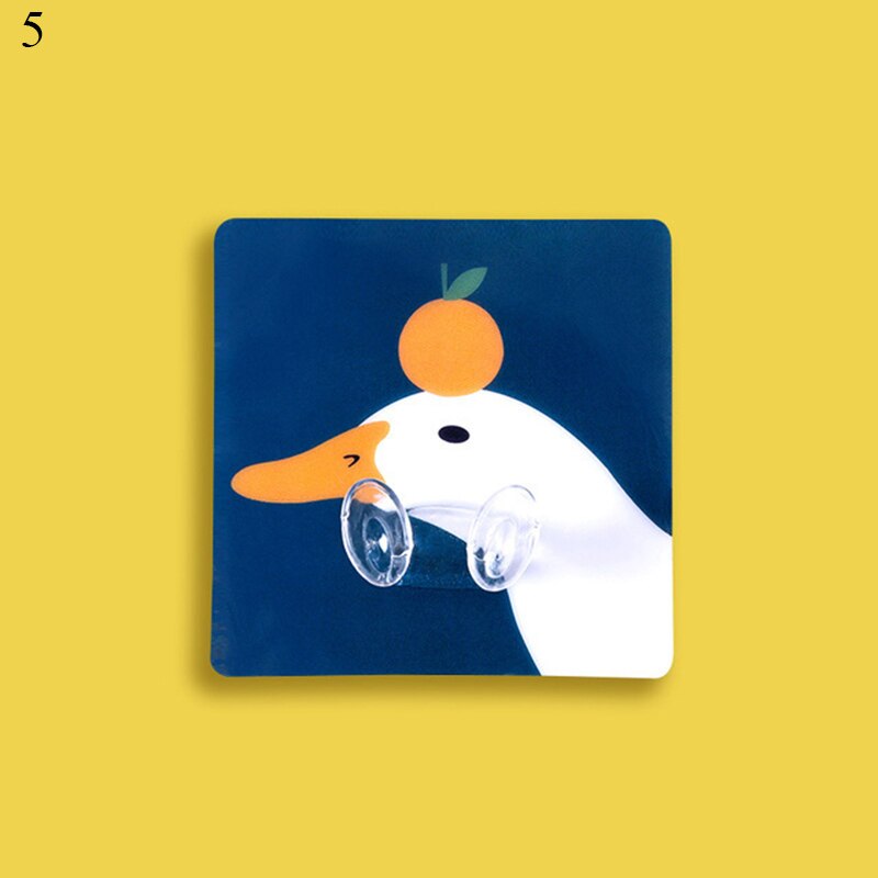 Wall Hooks Sticky Hook Hanger Adhesive Sticker Home Decor Cartoon Hook Wall Hanging 7cm Waterproof Nail-Free Invisible Sticker: 5