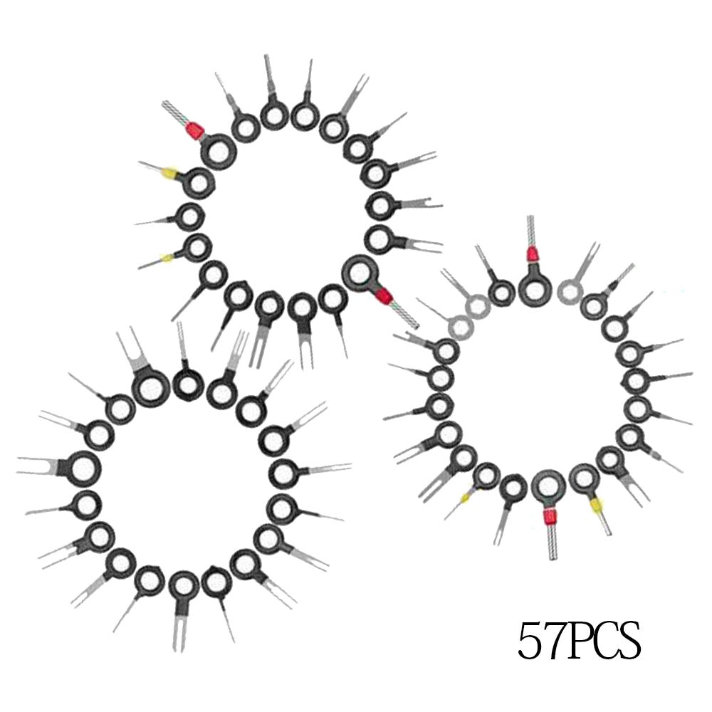 57pcs/Set Car Terminal Removal Tool Kit Auto Repairing Tool Kit Stainless Steel