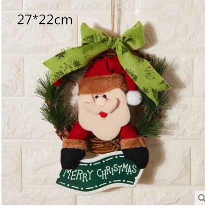 Garlands hanging decorations on the door decoration Christmas scene layout: Light Blue