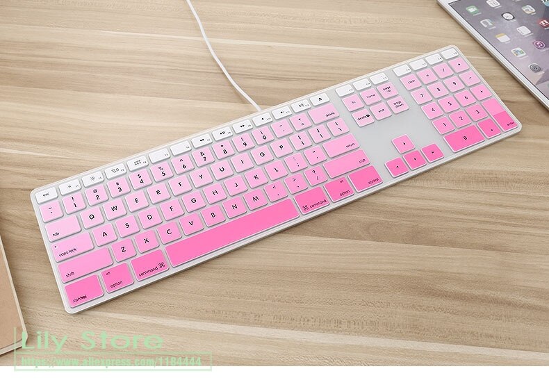 Pour Apple couverture de clavier iMac G6 protecteur de bureau coloré peau de Silicone avec clavier numérique pour Mac G5 peau de protection de la peau