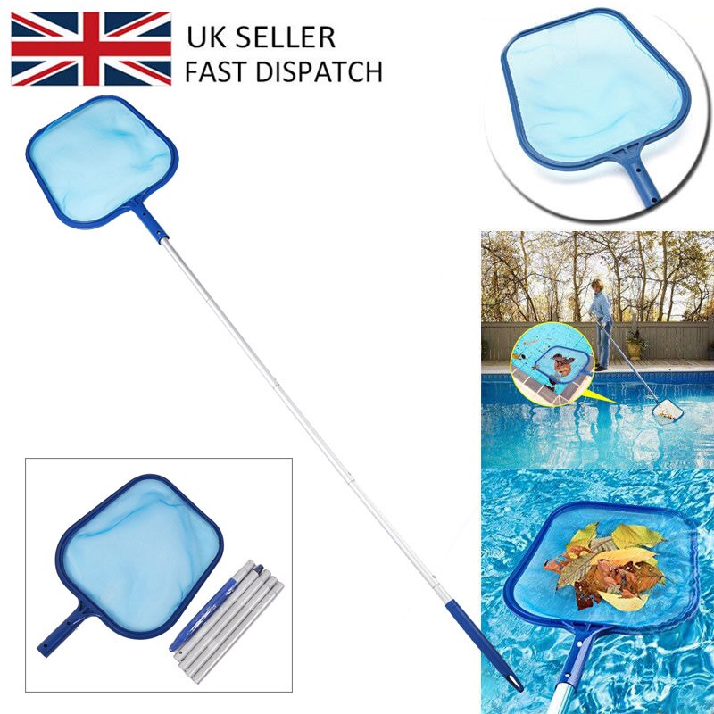 Swimming Pool Skimmer Net Tool Handheld Pond Leaf Mesh Pond Pool Leaf Net Cleaning Skimmer Telescopic Pole Detachable