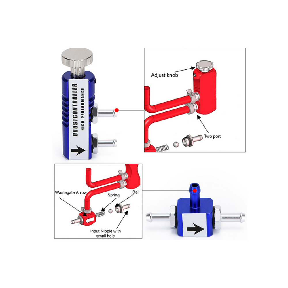 Universele Verstelbare Manual Turbo Boost Controller Kit 1-30 Psi In-Cabine Boost Control Auto Accessoires