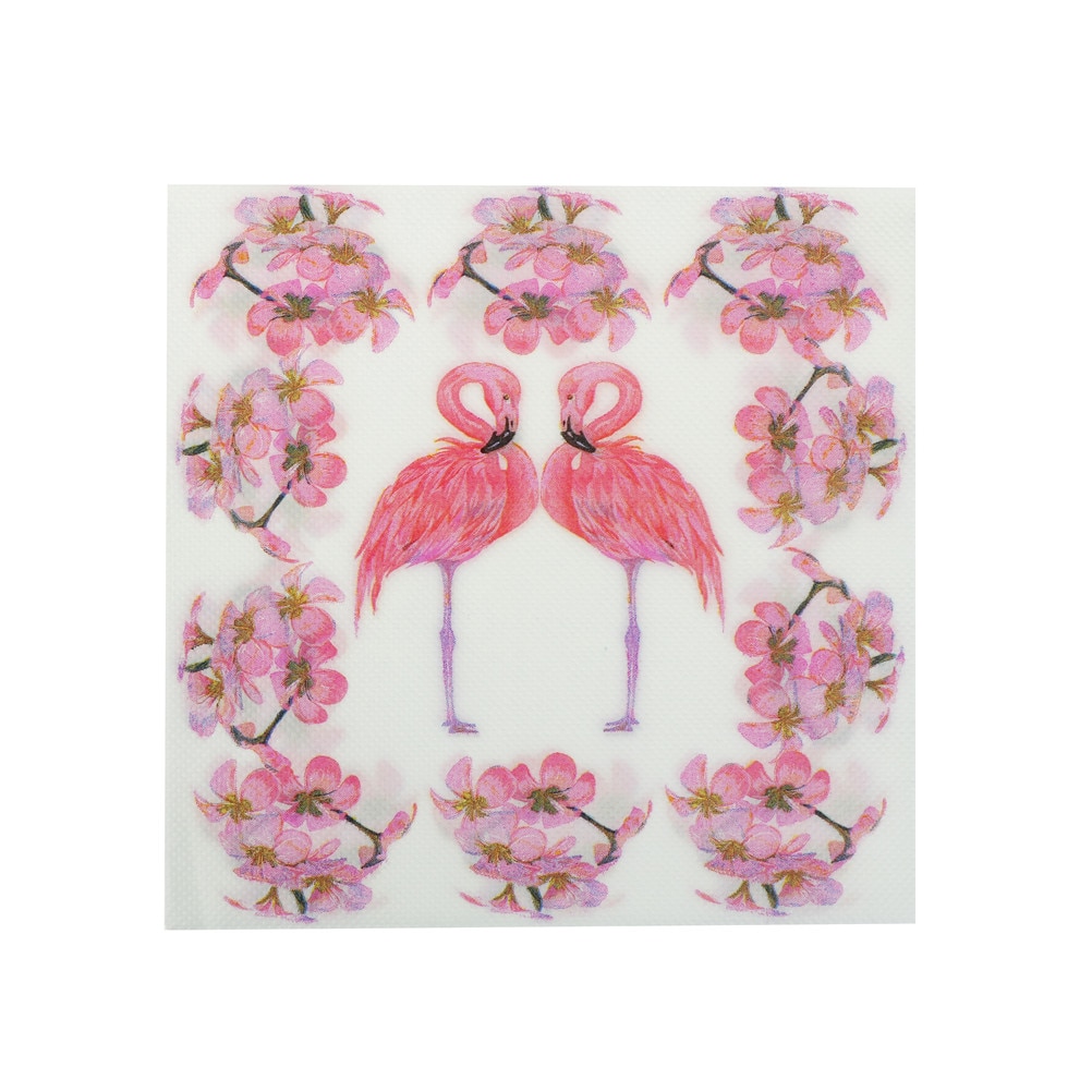 20 Stks/partij Roze Flamingo Vogel Thema Papieren Servet Feestelijke & Party Tissue Servet Decoupage Party Decoratie Decor 33*33cm