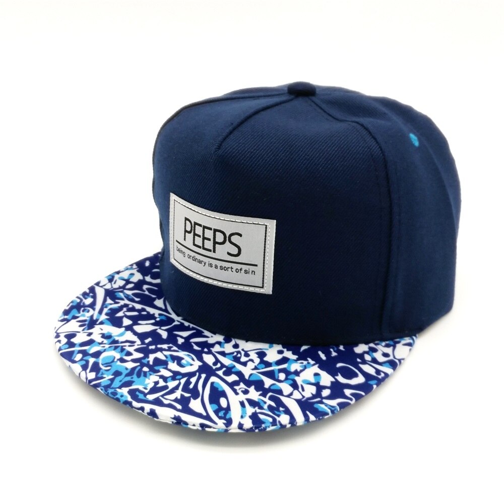 Minhui nueva PEEPS gorras de béisbol Snapback sombrero plano baile callejero gorros de hip hop para hombres y mujeres: Navy 2