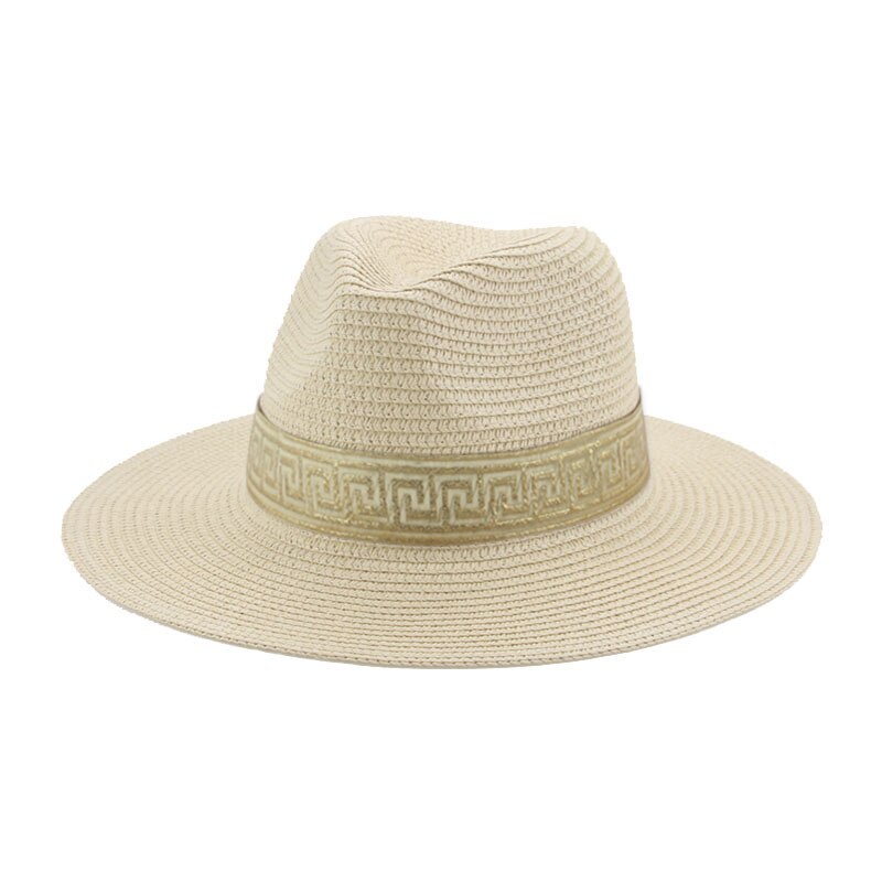 Cappelli per donna cappello a secchiello cappello estivo da donna cappello da sole solido cappelli di paglia fascia cappelli da spiaggia Casual per uomo cappello estivo Sombreros De Mujer: beige