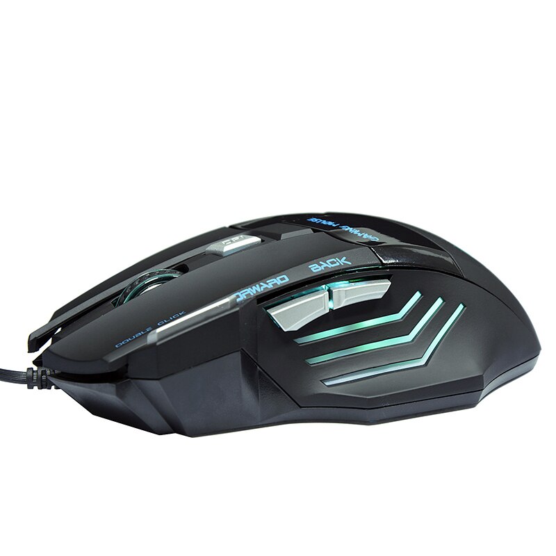 USB 7 Buttons 2400 DPI Wired Computer Gaming Mouse Optical Ergonomic Rechargeable Mice For Pc Laptop Universal Mouse