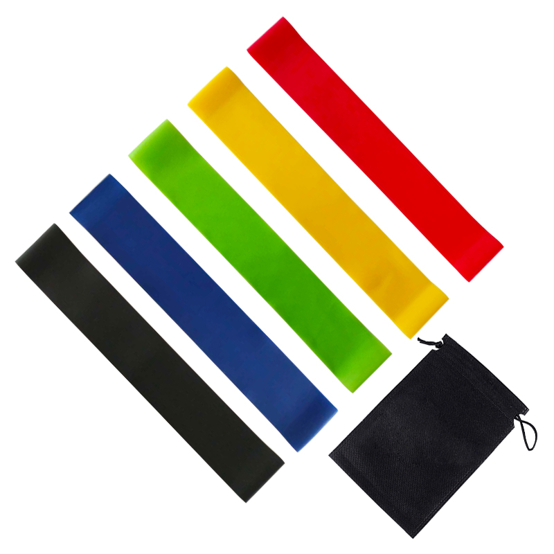 Bandas de resistencia para entrenamiento, bandas de Fitness de látex para ejercicio deportivo, bandas elásticas para gimnasio, equipo de entrenamiento de encías: 5 set 1