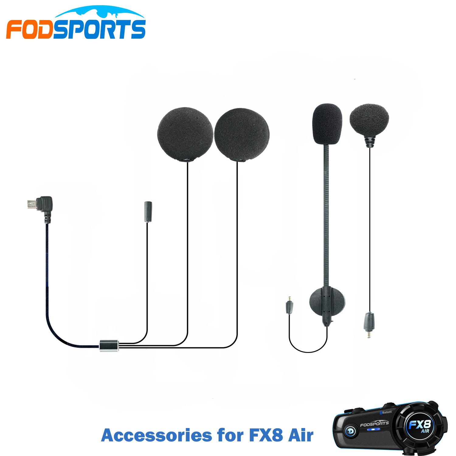 Fodsports FX8 Air Parts Helm Intercom Bluetooth Headset Accessoires Voor Intercom Oortelefoon Kabel Voor FX8 Air