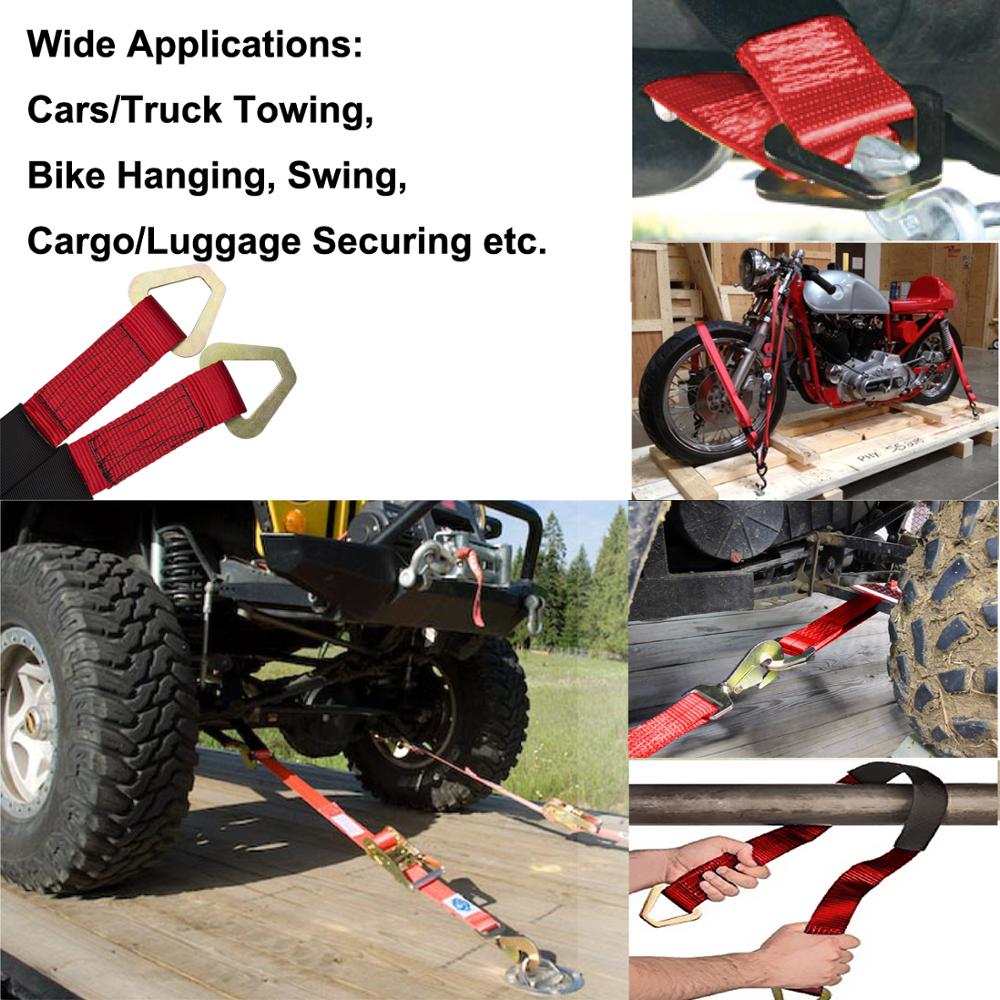 4 Pack HD 2" Wide X 36" Long Axle Straps Race Car Carrier Hauler Trailer Tow Truck Wheel Tie Down
