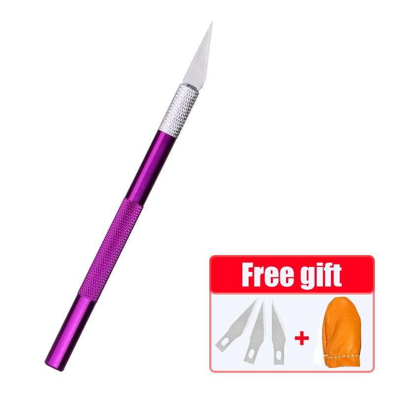 Stainless Steel Precision Knife Hobby Knife Razor Tool with Art Work Cutting Caving Sculpture Knife with Free: G