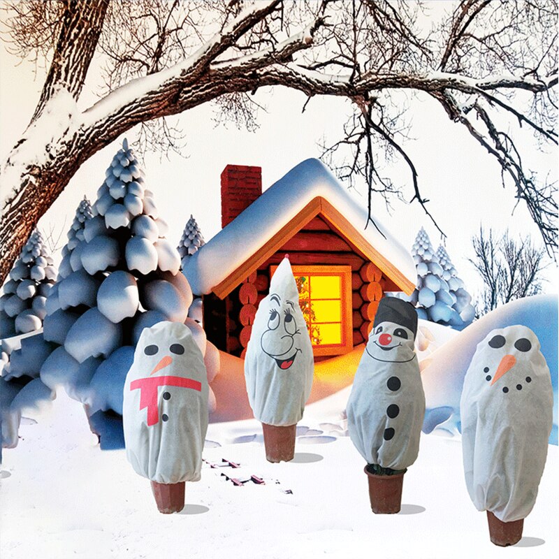 Winter warm jaar kerstboom afdekking deken planten afdekking halloween schedel hoofd vorstbescherming tuinieren decoratie