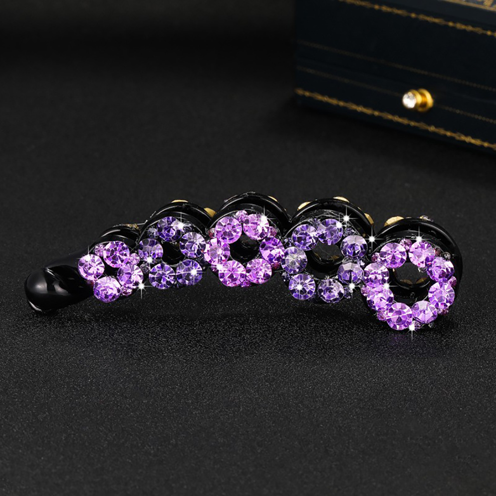 Molans Rhinestone Haarspelden Muti-Kleur Diamant Twist Haarspeld Plastic Banaan Clip Voor Meisjes Haar Grips Haaraccessoires: 5123A