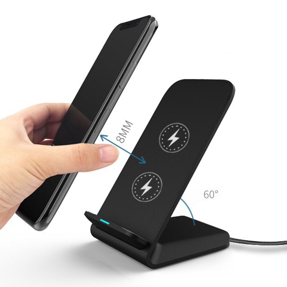 10W Wireless Chargeing Stand Houder Voor Iphone Samsung Draadloze Oplader Mobiele Telefoon