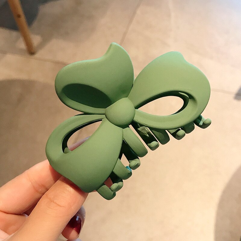 Klauw Clip Voor Vrouwen Stoere Zwarte Plastic Haar Klauw Grote Size Haar Klemmen Voor Haaraccessoires Voor Haar Thuis: Green1