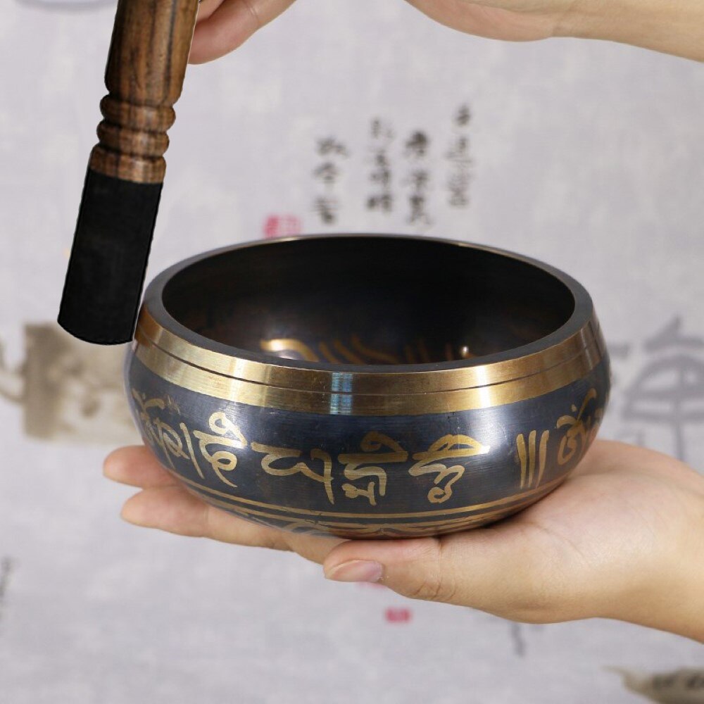 Tibetaanse Kom Zingen Kom Nepalese Boeddhistische Tibetaanse Zingen Yoga Meditatie Kom Boeddhistische Geluid Therapie Kom Koper Religie Carft