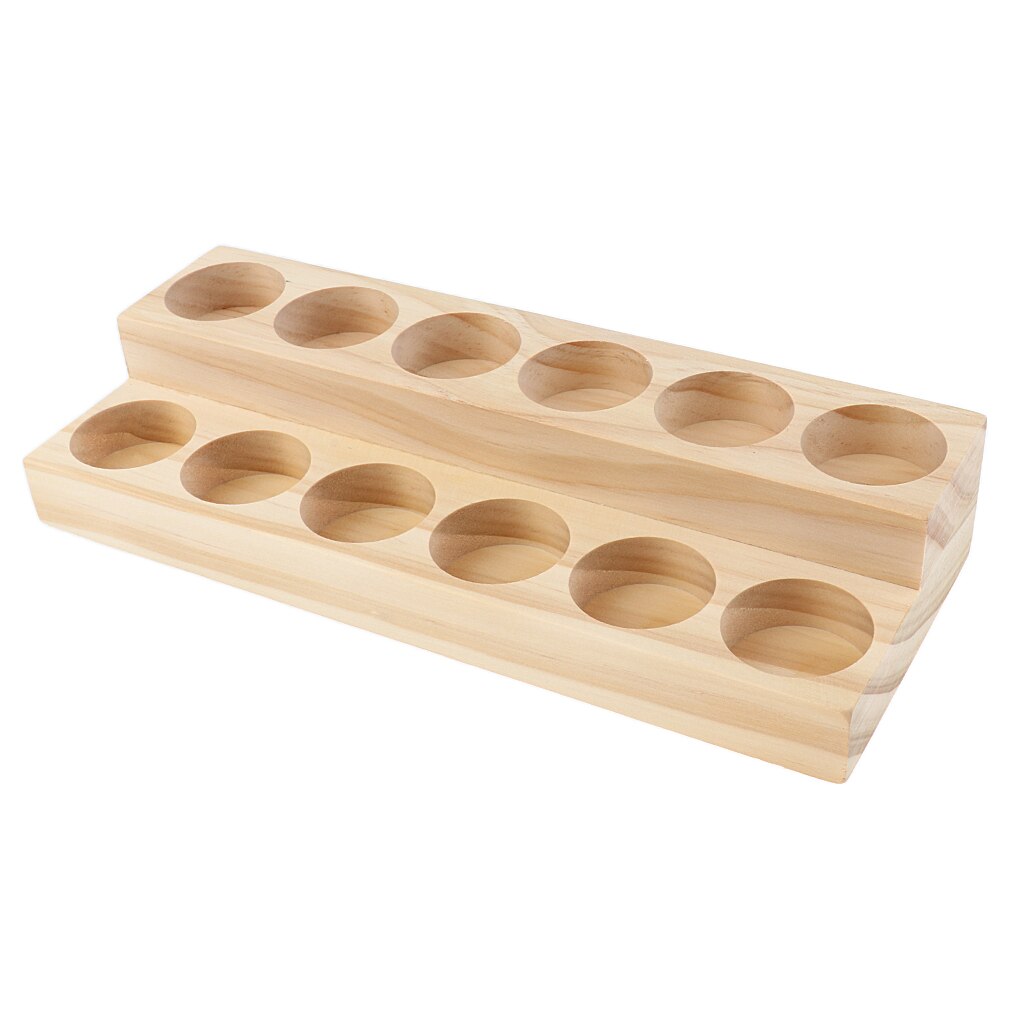 Présentoir en bois pour huiles essentielles, présentoir de stockage pour 12 bouteilles de 15ml