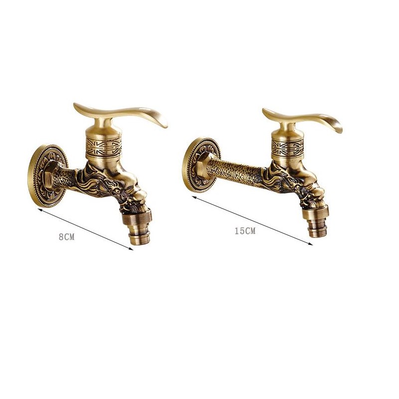 Robinet de toilette, robinet Bronze Antique de machine à laver, robinet de toilette, robinets de jardin décoratif pour l'extérieur