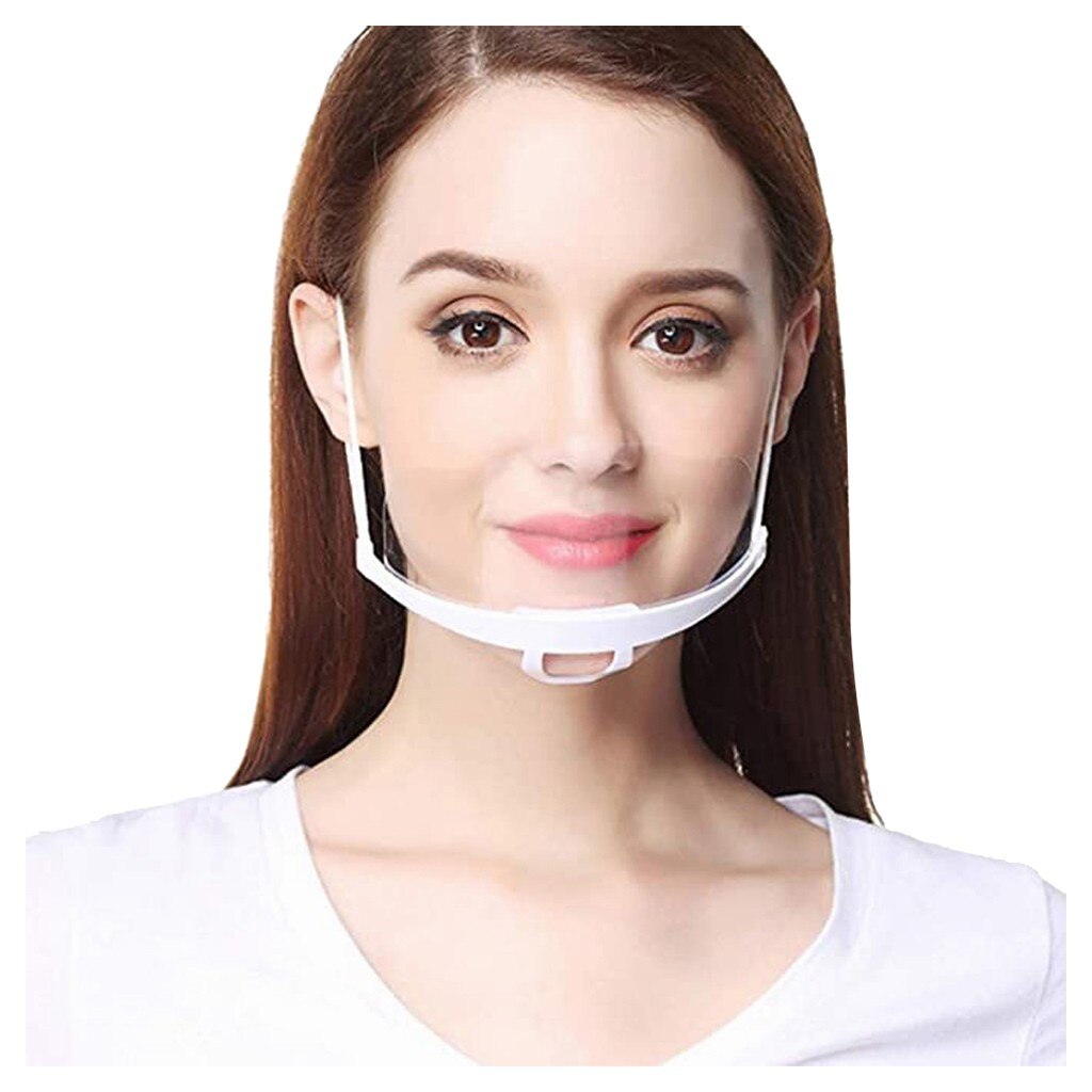 10PC Transparent Smile Mask Catering Waiter Chef Anti-Fog Hygiene Masks Special Food Plastic Kitchen Restaurant Sanitary tool