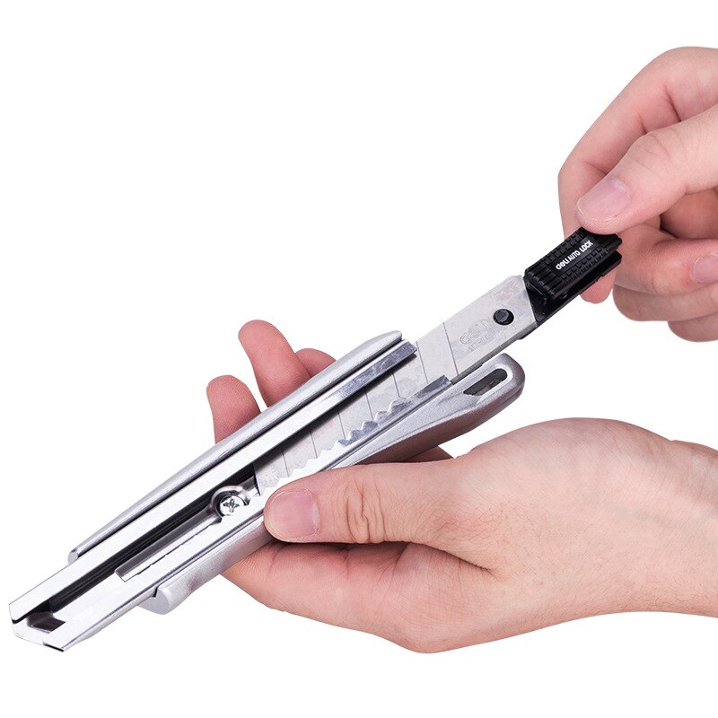 Deli 2090 large metal art knife SK5 high carbon steel blade detachable zinc alloy art knife