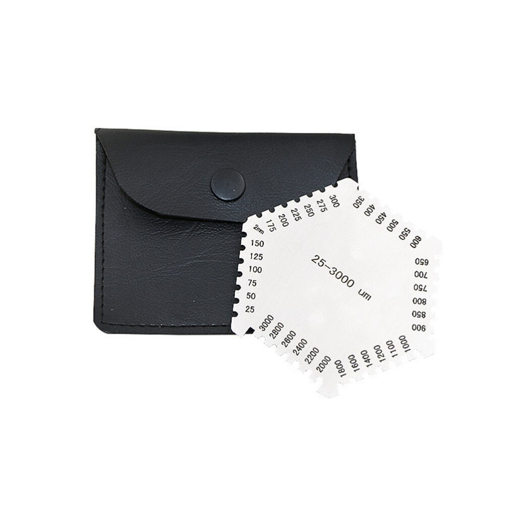 Strumento del tester del tester del calibro del pettine di spessore del pettine del film bagnato dell'acciaio inossidabile di esagono di alta precisione 25-3000um: Default Title