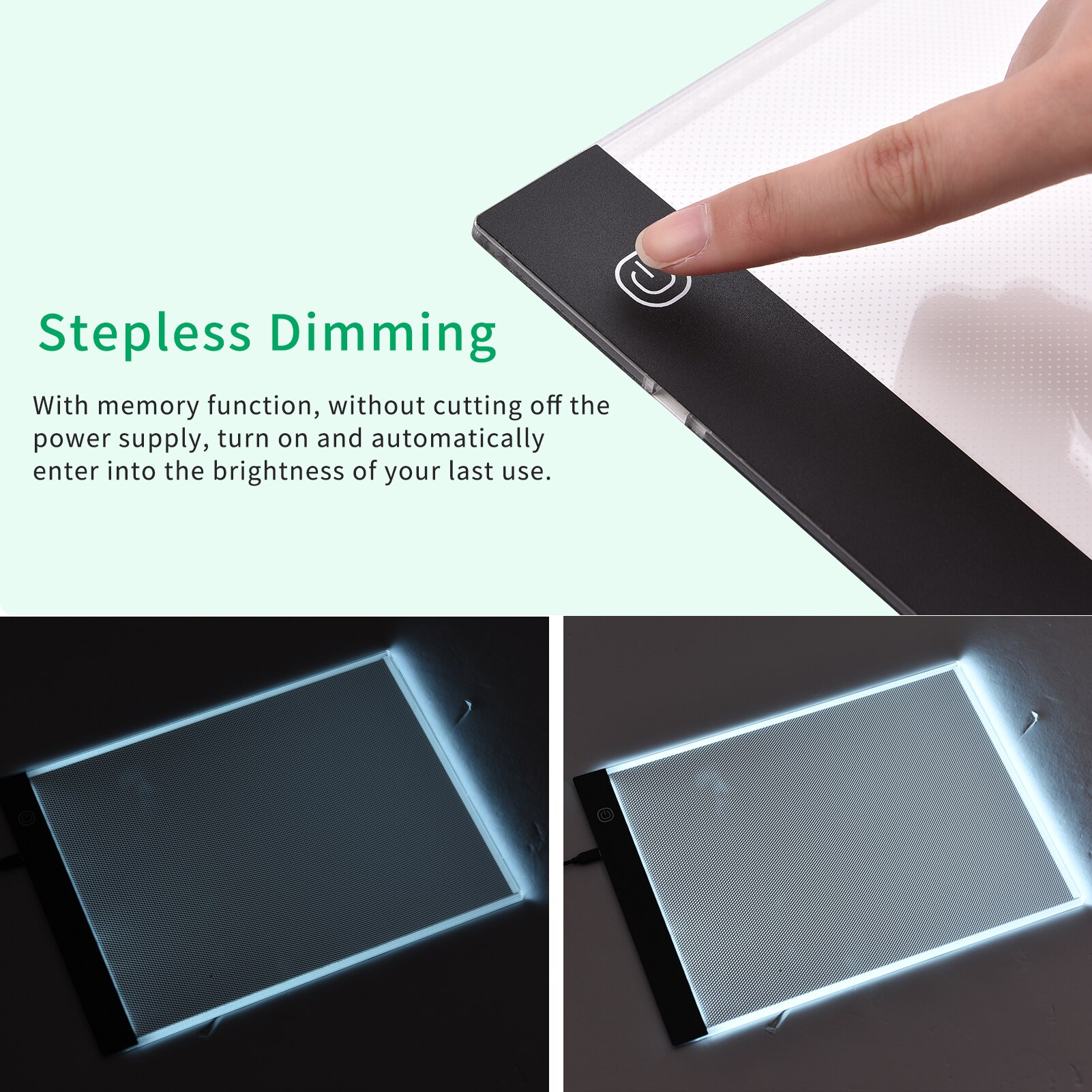 A4/A5 LED Light Pad Tracer 3mm Ultra-Thin Drawing Board Copyboard Stepless Dimming USB Powered Designing Painting Supplies