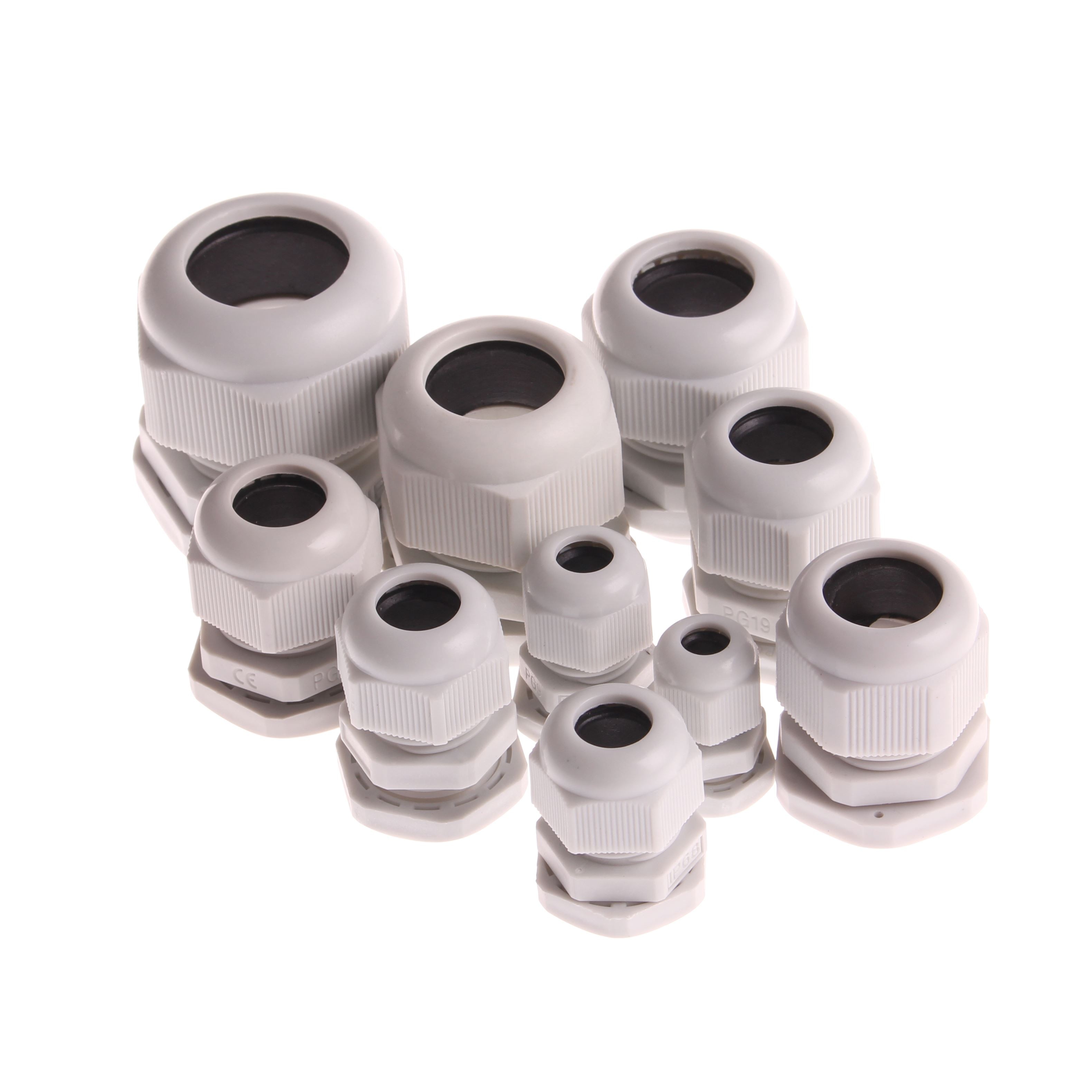 1 Pc IP68 PG7 per 3-6.5 Mm PG9 PG11 PG13.5 PG16 PG19 PG21 PG24 PG25 PG29 Filo Bianco nylon Impermeabile di Plastica Pressacavo Connettore