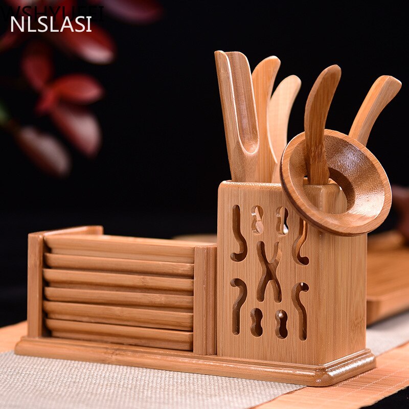 Natural bamboo tea road six gentlemen tea set multi-piece accessories minimalist Tea set tea accessories