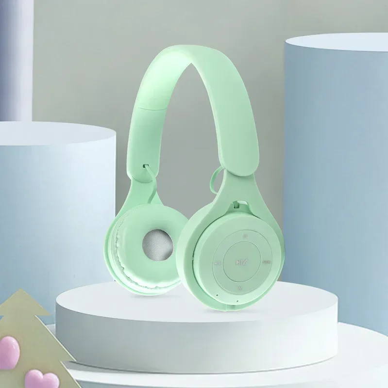 Stereo  y08 headset 5.0 bluetooth headset foldbare trådløse sportsøretelefoner gaming headsets over-ear hovedtelefoner til android ios: Grøn
