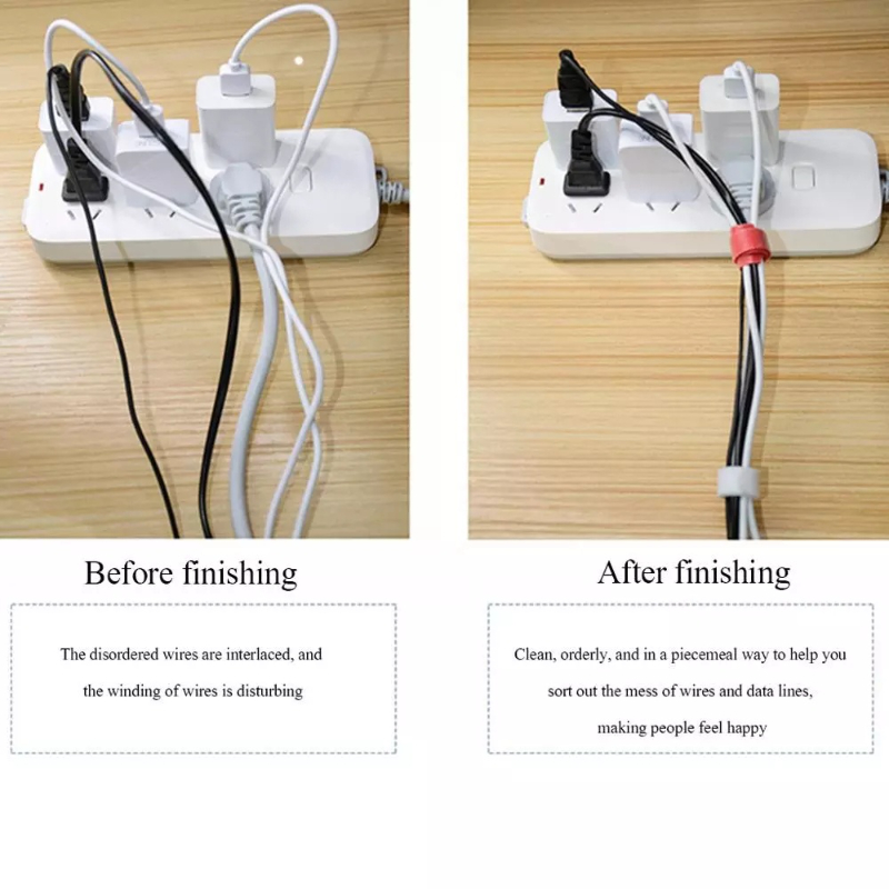 10pcs/Releasable Cable Ties Plastics Hook Loop Fastening Reusable Cable Ties Nylon Loop Wrap Zip Bundle T-type Cable Tie Wire