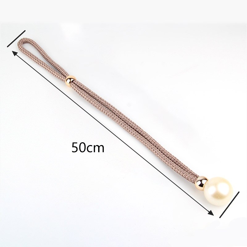 1Pair Curtain Tieback With White Pearl Holder Hook Buckle Clip Curtain Tieback Polyester Decorative Home Accessory