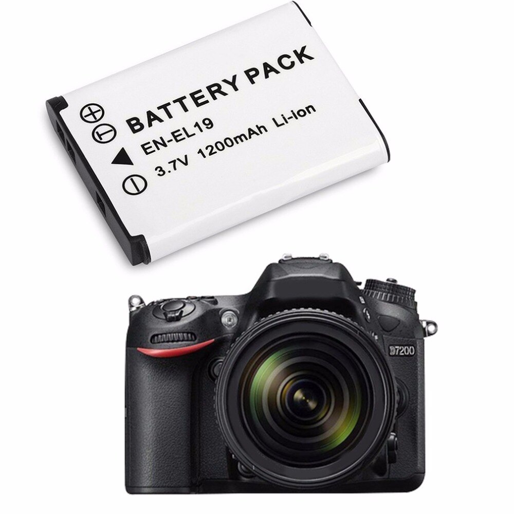 EN-EL19 ENEL19 3.7V 1200mAh batterie pour appareil photo Rechargeable Li-ion batterie pour Nikon Coolpix S100 S3100 S3200 cellules pour appareil photo numérique