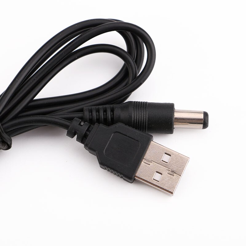 Esineet musta 1 m uros usb-portti  to 5.5mm/2.1mm 5v dc piippu pistoke jakki virtakaapeli liitin signaalinsiirtotarvikkeet