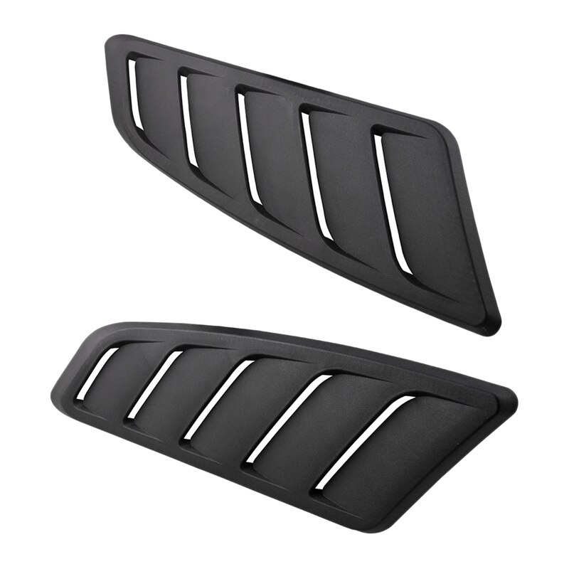 2PCS Universal Car Front Engine Cover Panels Air Flow Vent Cover Car Roof Decorative Intake Hood Scoop Black ABS