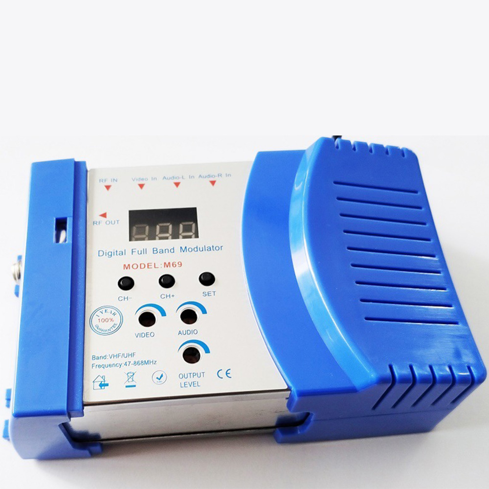 HD Modulator M69 Digital Compatible RF PAL/NTSC Frequency Transmitter Computer Accessories EU Plug 100-240V: Default Title