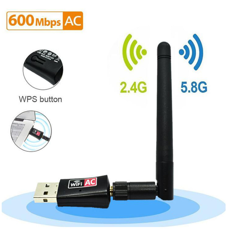 Carte réseau sans fil bi-bande 600Mbps transmetteu... – Grandado