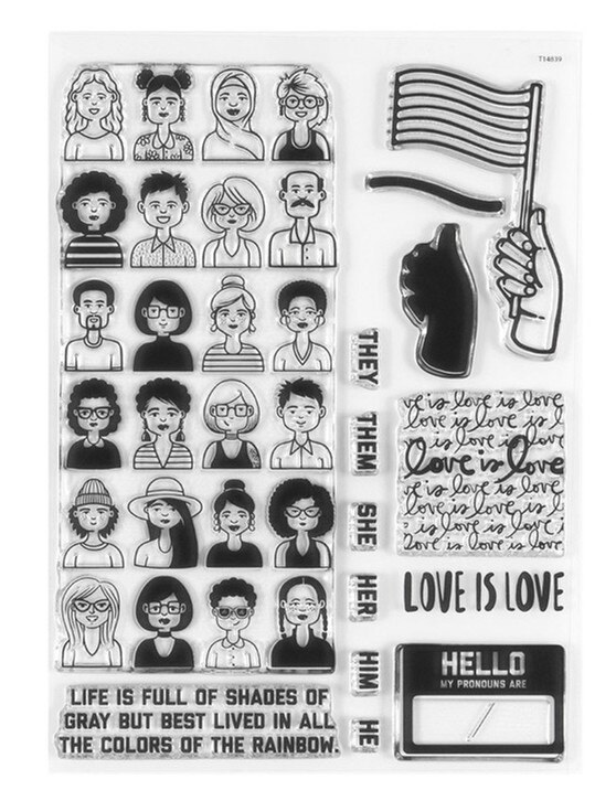 Nyheter engelska genomskinlig stämpel för scrapbooking transparent silikongummi gör-det-själv fotoalbumdekor 491: Vinröd