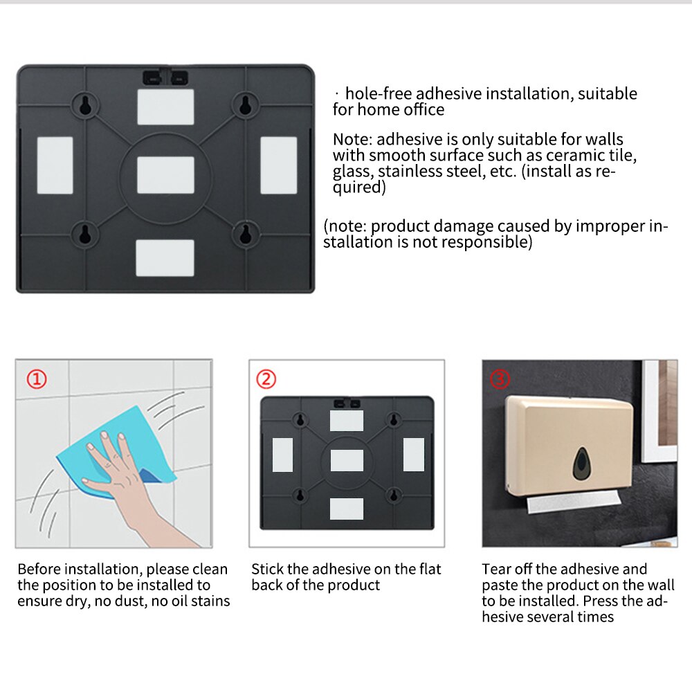 Wall Mounted Tissue Box Holder Bathroom Tissue Dispenser Kitchen Paper Holder Kitchen Paper Towel Dispenser Toilet Paper Holder