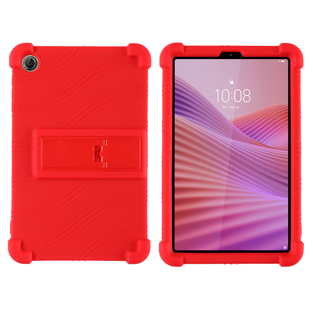 case For LENOVO Tab One 8.7 inch Tablet protective cover Android Tablet Soft Silicone Adjustable Stand protective sleeve: Red