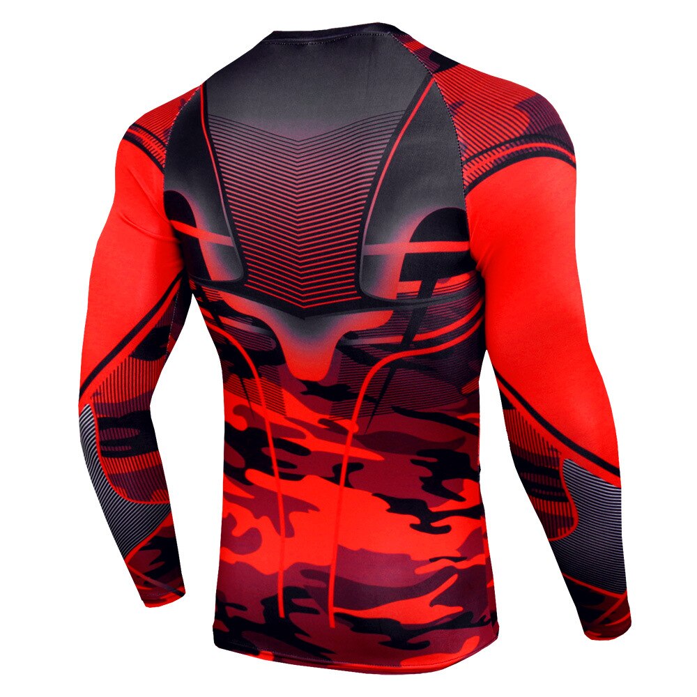 Mens Sport Running Set Compressie T-shirt + Broek Strakke Lange Mouwen Fitness Rashguard Mma Training Kleding Gym Yoga suits