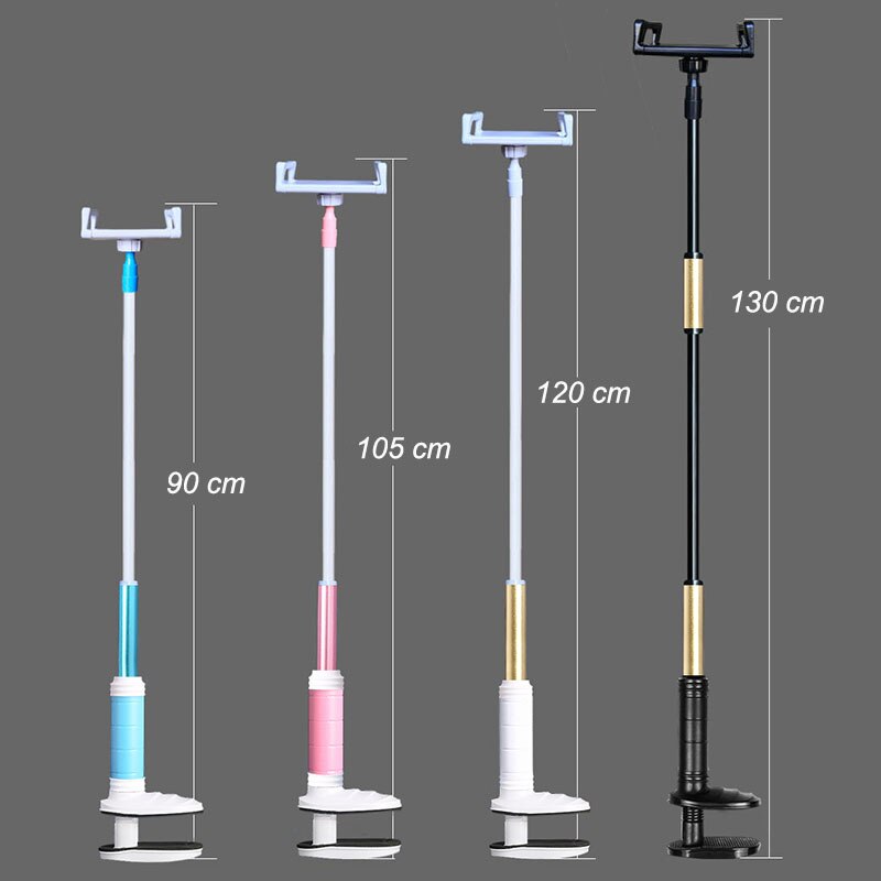Vmonv 130cm desktop tablet telefon holder justerbar montering til ipad tablet 4 to 12.9 tommer seng tablet pc stativ metal støtte