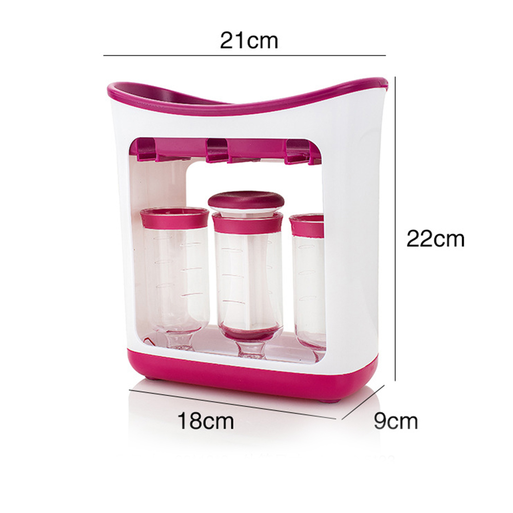 Baby Food Maker Food Squeeze Station Infant Feeding Containers Storage Kids Fruit Puree Packing Machine Toddler Solid Juice Make