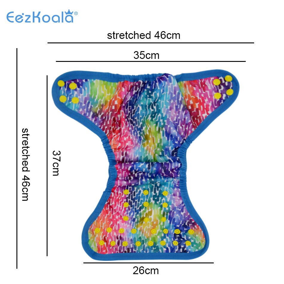 EezKoala Heavy Wetter AI2 Cloth Diaper Snap Insert Hemp Cotton Eco-Friendly Baby Nappy Waterproof Washable Night Nappies