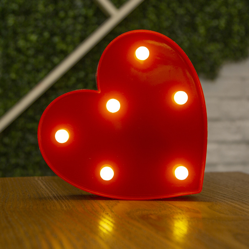 3D amour coeur chapiteau lettre lampes intérieur noël lampes décoratives LED veilleuse décor de mariage romantique saint valentin: bleu foncé