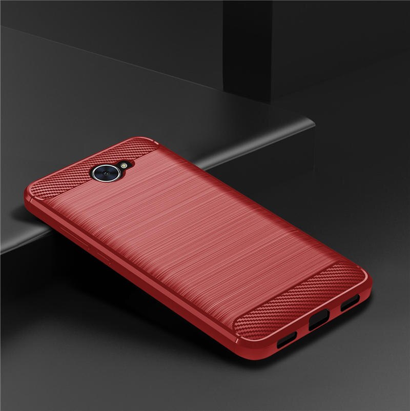 Voor Huawei Y7 Case Huawei Y7 Case Silicone Back Cover Telefoon Case Voor Huawei Y7 TRT-LX1 TRT-LX2 TRT-LX3 Y 7 Soft Case: Red