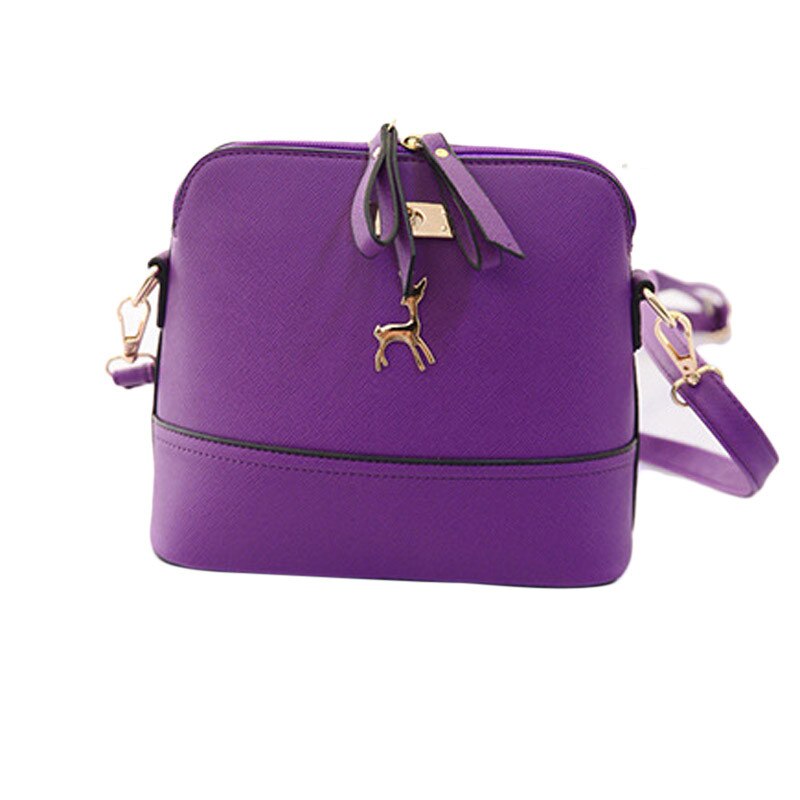 Nova mulher mensageiro sacos de ombro do vintage pequeno escudo bolsa de couro bolsa casual para a vida diária # t2: ROXO