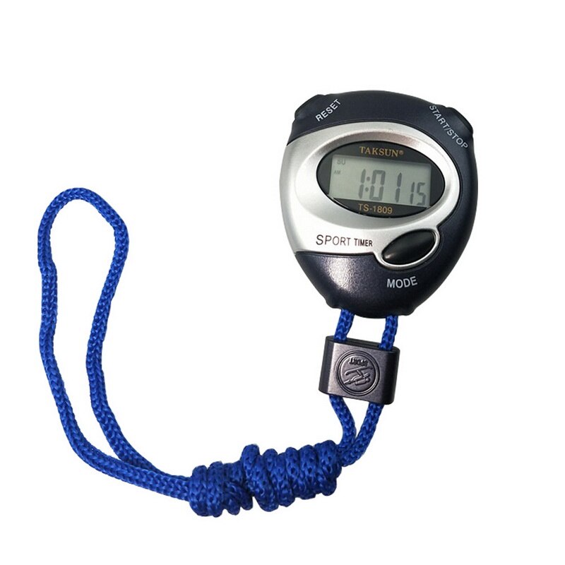 LCD Chronograph Sports Timer Stop Watch With 1/100th Second Accuracy Multi-Function Digital Handheld: B