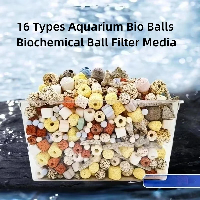 16 soorten Aquarium Bio Ballen Biochemische Bal Filter Media voor Aquarium Filter Accessoires voor Aquarium 250g 500g 1000g