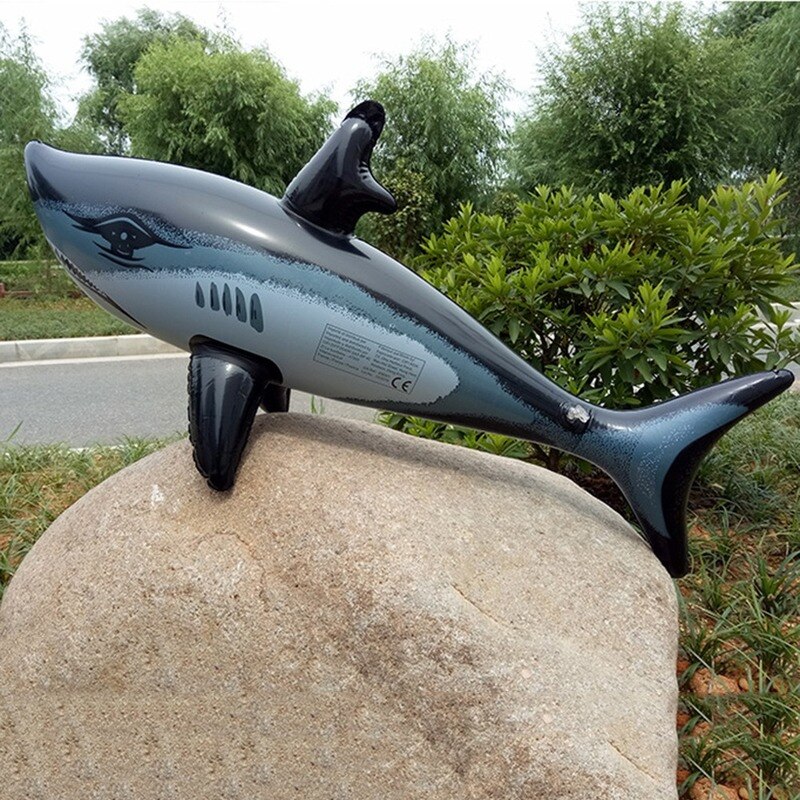 PVC Inflatable Shark Swimming Pool Safety Float Water Toy Simulation Inflatable Animal for Kids Children Pool Toys