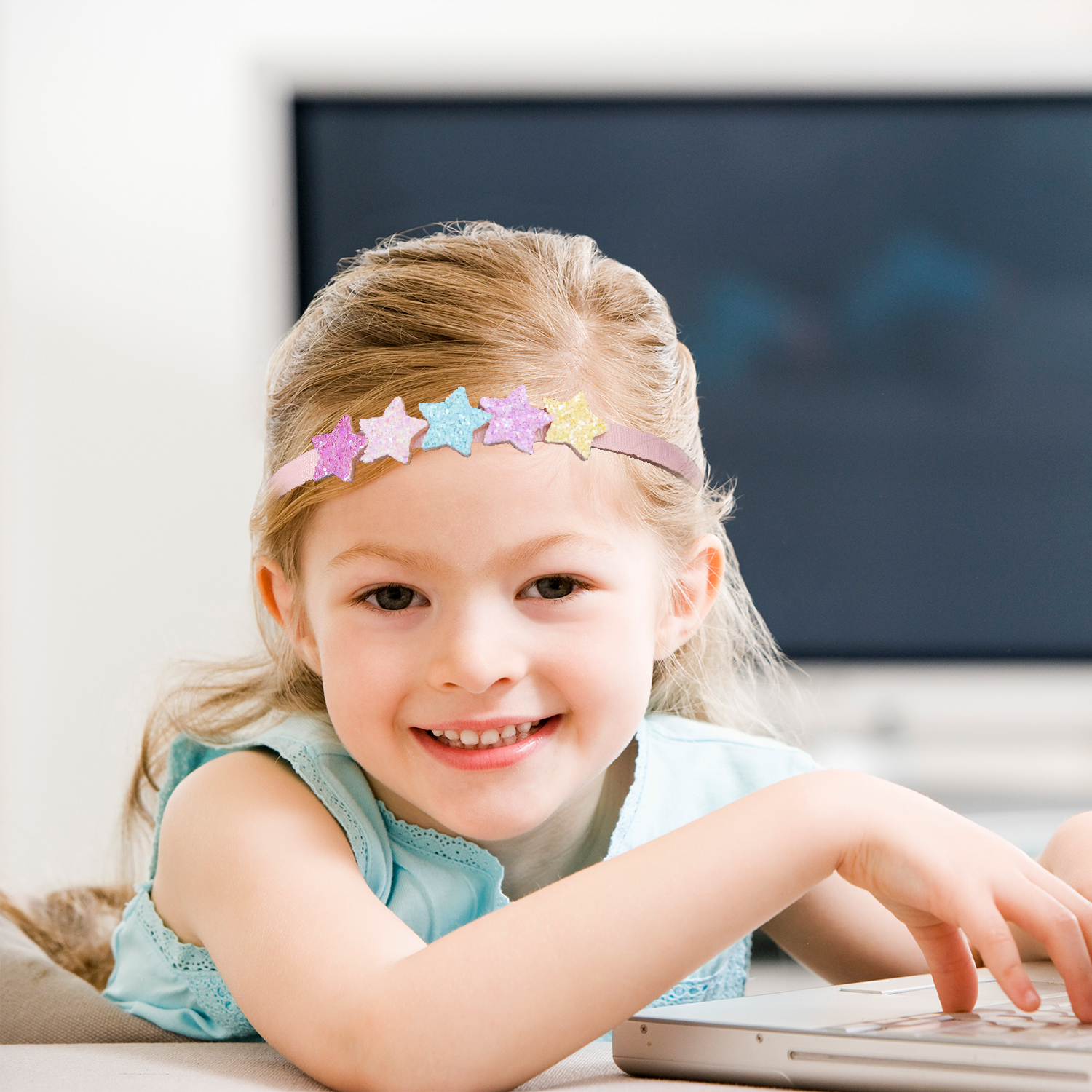 1 diademas bonitas con forma de estrella brillante para niñas, diademas con forma de estrella brillante, accesorios para el cabello para niños